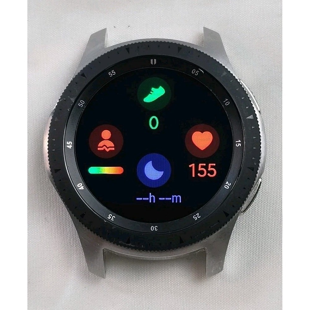 Samsung Galaxy Watch SM-R800 Smartwatch 46mm Stainless Steel - Black No Band - Picture 11 of 14